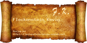 Fleckenstein Kevin névjegykártya